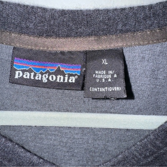 Patagonia vintage lambs Wool Blend Knit Men's Sweater Grey Size XL vintage USA - Picture 4 of 7